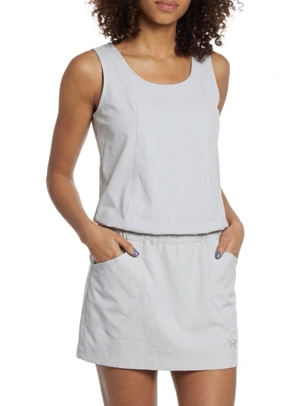 Arcteryx Contenta Tank Mini Dress Gray Size Small Cinch Waist